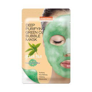 Purederm - Deep Purifying Green O2 Bubble Mask Green Tea 25g X 1 Pc