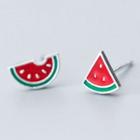 Asymmetric Watermelon Stud Earrings