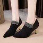 Rhinestone Pointy-toe Stiletto Heel Shoes