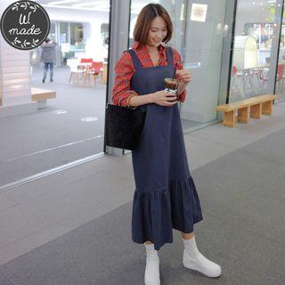 Frill-hem Jumper Long Dress