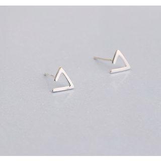 925 Sterling Silver Open Triangle Earring