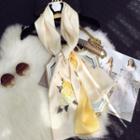 Embroidered Flower Scarf