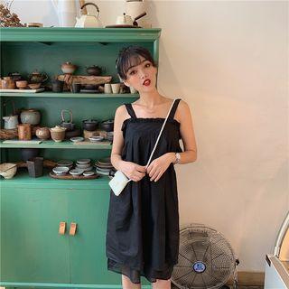 Sleeveless Cutout-waist A-line Dress