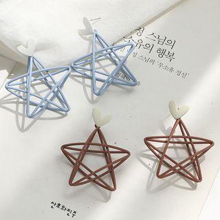 Heart & Star Alloy Dangle Earring