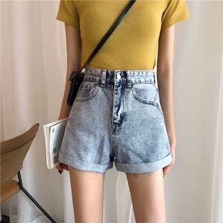 High Waist Casual Denim Shorts