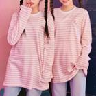 Stripe Printed T-shirt Pink - One Size