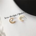Alloy Open Hoop Earring 1 Pair - Earrings - Gold - One Size