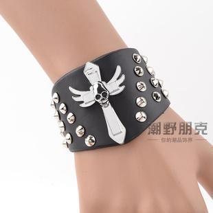 Cross & Studded Bracelet