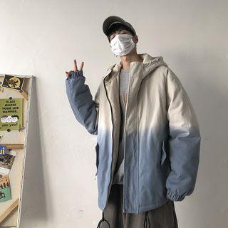 Long-sleeve Gradient Zipped Coat