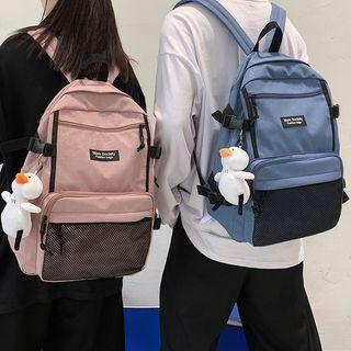 Mesh Pocket Zip Backpack / Bag Charm