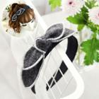Bow Hair Band 01 - Dark Gray - One Size