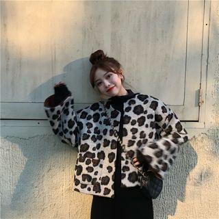 Reversible Leopard Print Zip Jacket Leopard - One Size