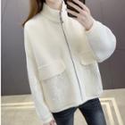 Sequined Zip Cardigan