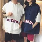 Couple Sleeveless Hooded Top