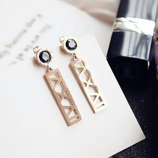 Roman Numeral Drop Earrings