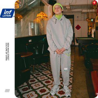 Unisex Drawstring Loose-fit Hooded Pullover / Drawcord Sweatpants