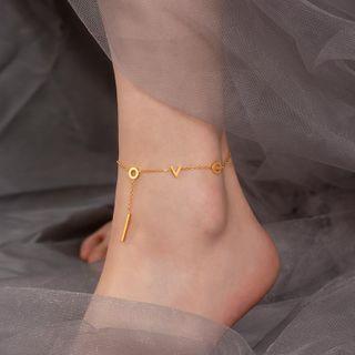 English Lettering Anklet