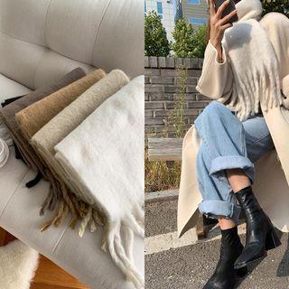 Fringe Plain Muffler Scarf