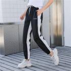 Two-tone High Waist Loose Fit Pants
