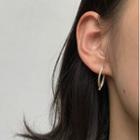 Rhinestone Stud Earring 1 Pair - Cross - One Size