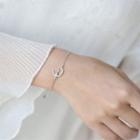 925 Sterling Silver Crescent Bracelet Silver - One Size