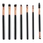 Set Of 7: Makeup Brush 7pcs - Pvc Bag Package - Fiber Brush - Black & Gold - One Size