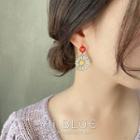 Alloy Smiley Daisy Dangle Earring 1 Pair - Yellow - One Size