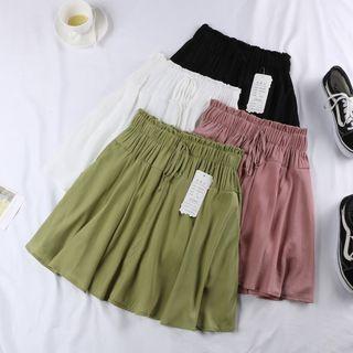 Smocked Waist A-line Skirt