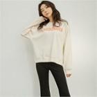 Carbonara Letter Sweatshirt Cream - One Size