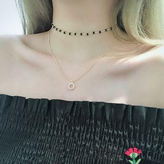 Layered Pendant Choker (various Designs)