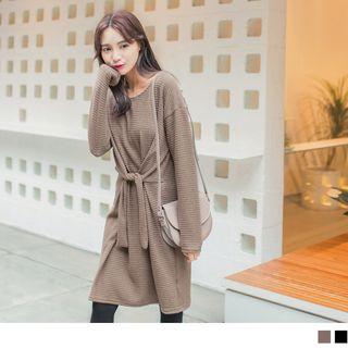 Tie-waist Long Sleeve Dress