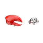 Fashion Fun Red Lobster Pliers Brooch Silver - One Size