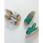 Stitched Cross-band Espadrille Sandals