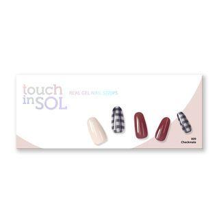 Touch In Sol - Real Gel Nail Strips - 12 Types #09 Checkmate