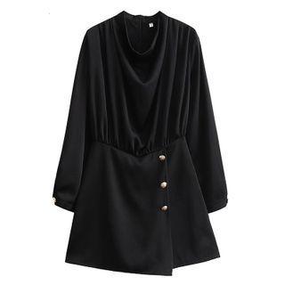 Long-sleeve Button-up Romper