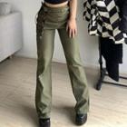 High Waist Tied Cut-out Pants