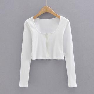U-neck Zip T-shirt