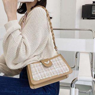 Tweed Butterfly Crossbody Bag