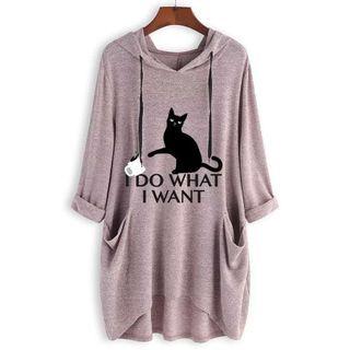 Hooded Pocket Loose-fit Top