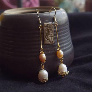 Freshwater Pearl Drop Earring / Gemstone Drop Earring