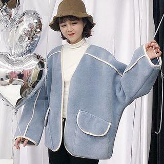 Pocketed Open-front Jacket