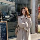 Double-breasted Faux-fur Lined Trench Coat