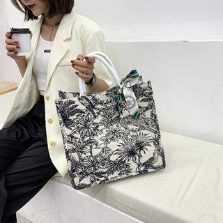 Print Tote Bag Black - One Size