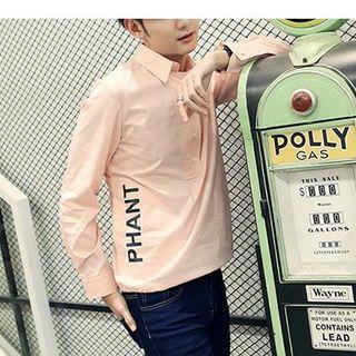 Couple Matching Letter Long-sleeve Shirt