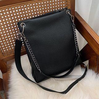 Textured Shoulder Bag Black - One Size