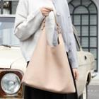 Faux Leather Tote Bag + Pouch