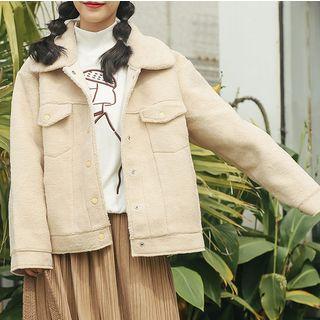 Fleece Utility Jacket Almond - One Size