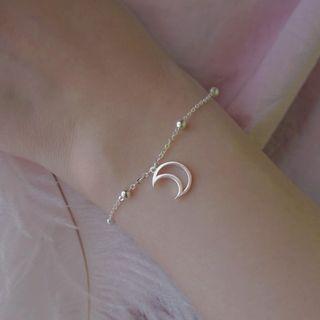 Moon Pendant Sterling Silver Bracelet 1 Pc - Silver - One Size