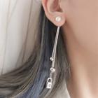 Faux Pearl Lock Fringed Earring