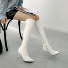 Pointed High Heel Knee High Boots
